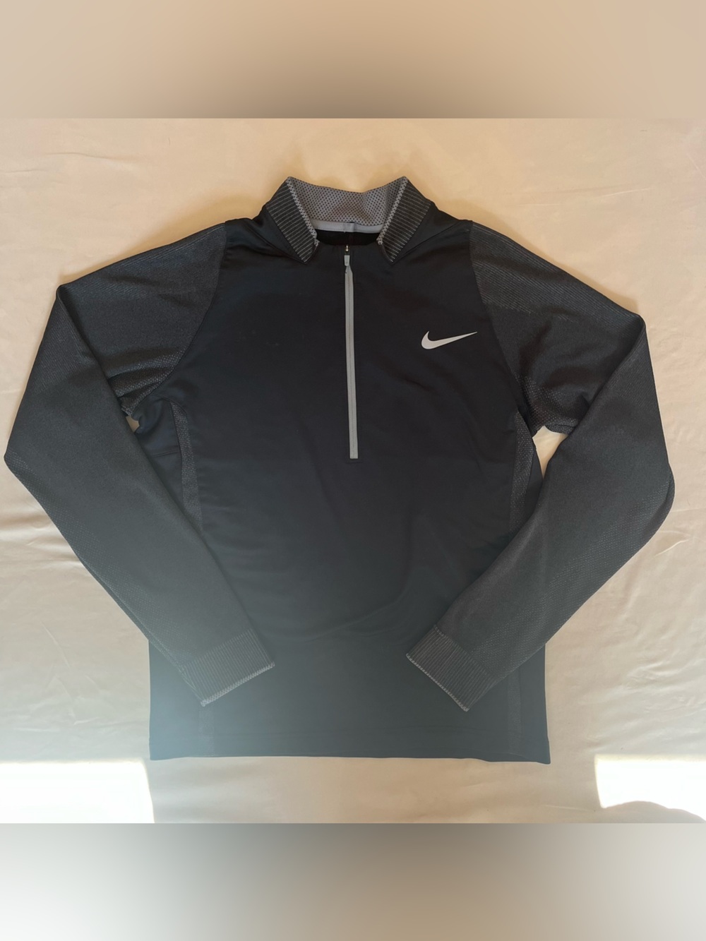 Nike Golf Tour Performance Dri-FIT Half Zip Size Small Black Gray